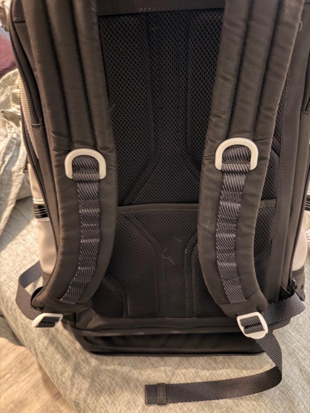 Tumi Men's Beige and Taupe Multi-Pocket Backpack - Picture 3 of 7